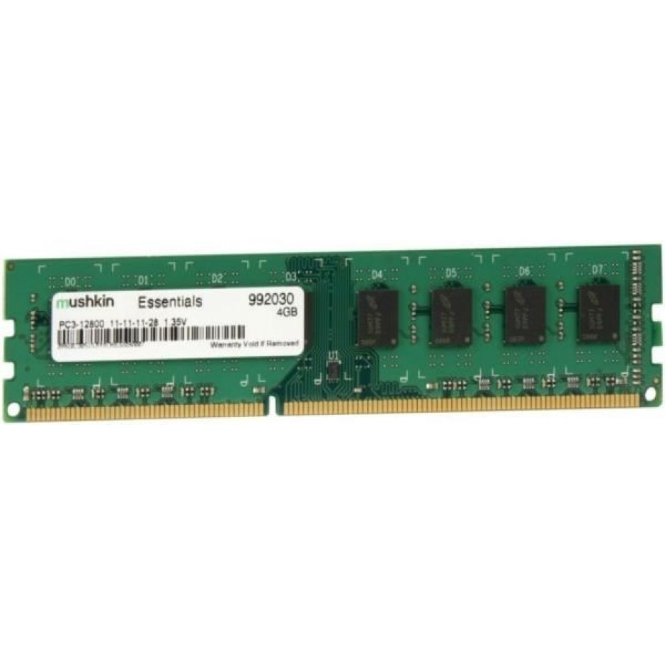 Μνήμη ram Mushkin 992030 Dimm 4GB DDR3L-1600 Essentials Series